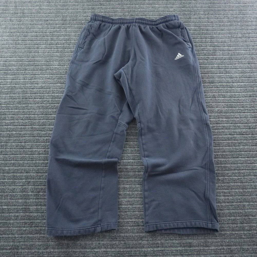 Vintage Adidas Sweatpants Mens XL Navy Blue Fleece Embroidered Logo